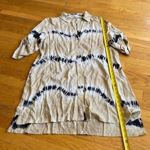 Tie dye button down dress